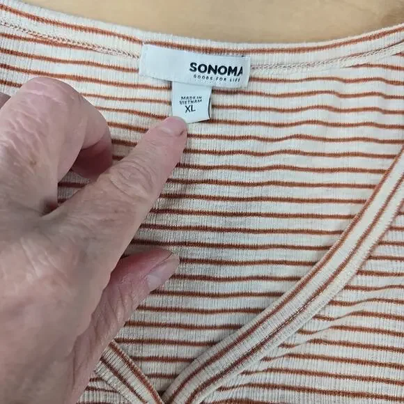 Sonoma Kohls Lot of 3 Women's Short Sleeve Henley Tops XL - Picture 3 of 16